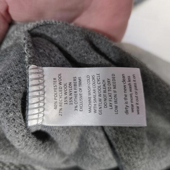 Toad&Co Men's Medium Recycled Wool Blend Crew Neck Sweater Gray Marled Texture - Picture 6 of 8